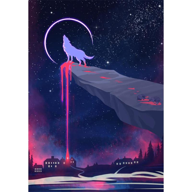 Full RoundCartoon Moon Diamond Embroidery Mosaic Embroidery 5d Diy Diamond Painting Home Decor Explosion New