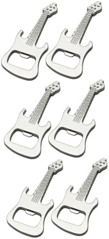Cabilock 3-in-1 Bottle Opener Set, Guitar Shape Can Opener, Alloy Beer Bottle Opener Gadget, Silver 2-Pack * 3 Sets