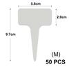 Tall White Tee Tags for Garden Plants Potted Waterproof Anti-UV T Labels Greenhouse Flower Vegetables Herb Markers Sign Stakes