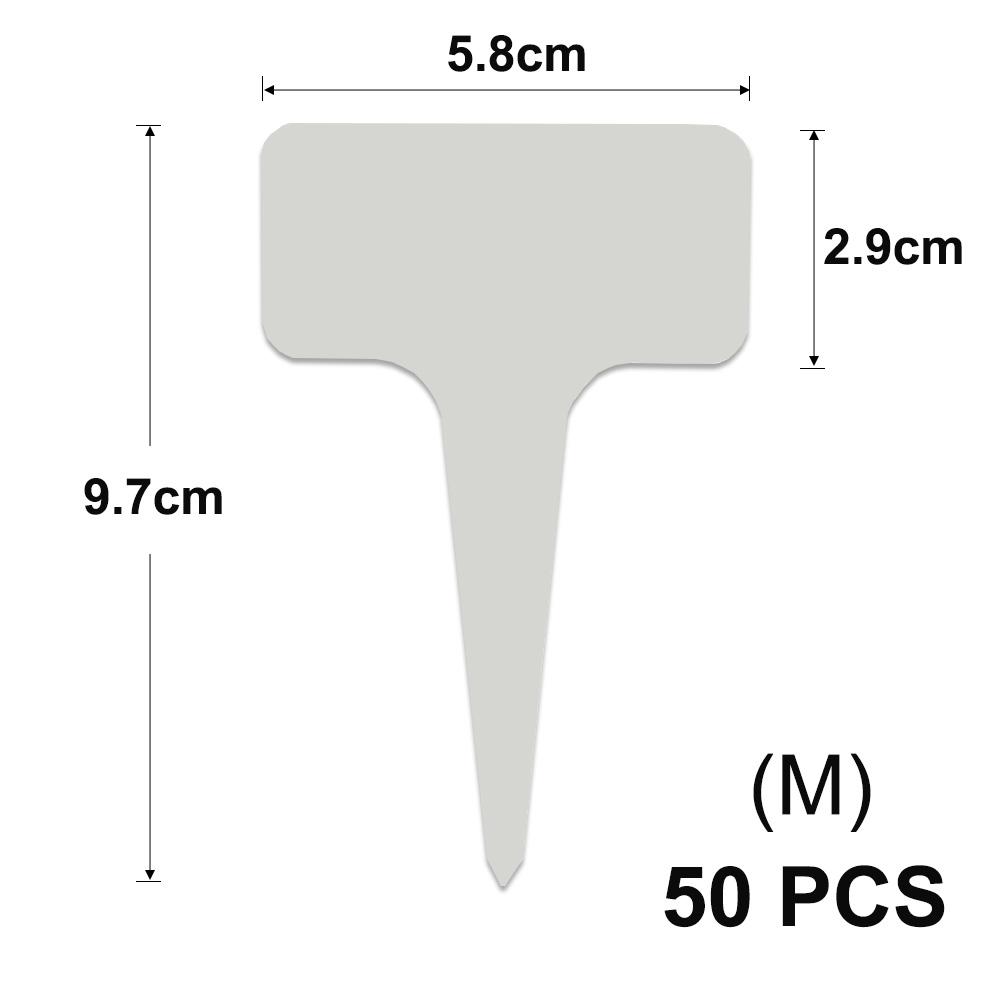 Tall White Tee Tags for Garden Plants Potted Waterproof Anti-UV T Labels Greenhouse Flower Vegetables Herb Markers Sign Stakes