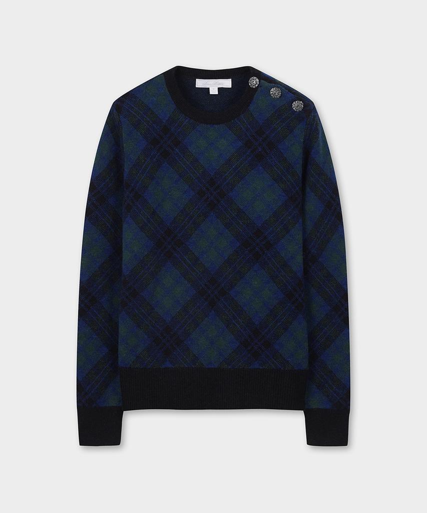 BROOKS BROTHERS [Women'S] Jacquard Black Watch Sweater (Multi) (Bbwrwm37607Ew)