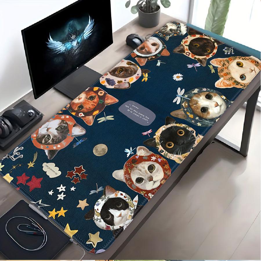 Cute Cat Anti slip Mouse Pad Keyboard Mouse Pad Desk accessories Game Console Pad Computer Laptop Pad office Pad