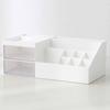 Makeup Organizer Large Capacity Multifunctional Cosmetic Storage Box with Drawers for Countertop Ivory White