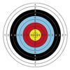 60x60cm Full Ring Archery Target Paper for Bow, Arrow & Darts - Thick, Color-Printed Coated Surface for Competition & Practice