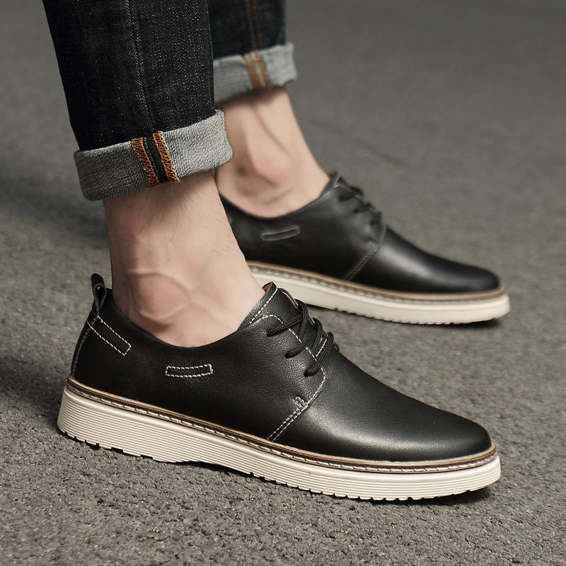 Fashion Trendy minimalist style men's sneakers Comfortable outdoor party and office leather shoes Casual  men leather shoes Hot selling