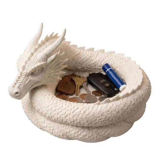 3D Printed Fantasy Dragon Catchall, Gothic Dragon Catchall Bowl, Desktop Key Storage Tray, Jewelry Tray Organizer, Desk Companion for Home Office Room