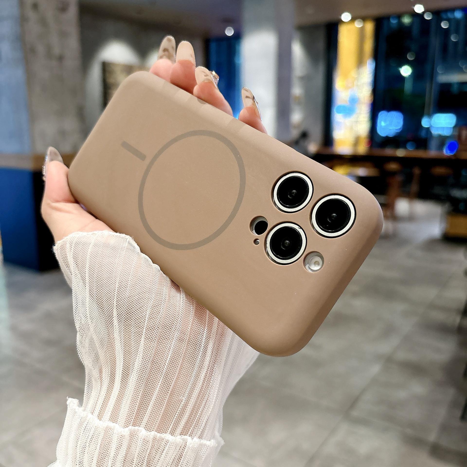 

Подходит для чехла для мобильного телефона Apple 14 13 Жидкий Магнитный Плетеный Шнурок для Мобильного Телефона Двухслойный 15 IPhone 16 Ударопрочный Полный Пакет iphone 16promax