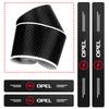 4Pcs/set Carbon Fiber Car Door Sill Threshold Protector Logo Stickers For Opel Opc Astra K Vivaro Corsa Zafira Insignia Mokka