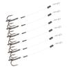 6PCS Durable Stainless Steel Fishing Hooks 10cm Length Lightweight Bait Hooks Treble Hooks Fishing Accessory