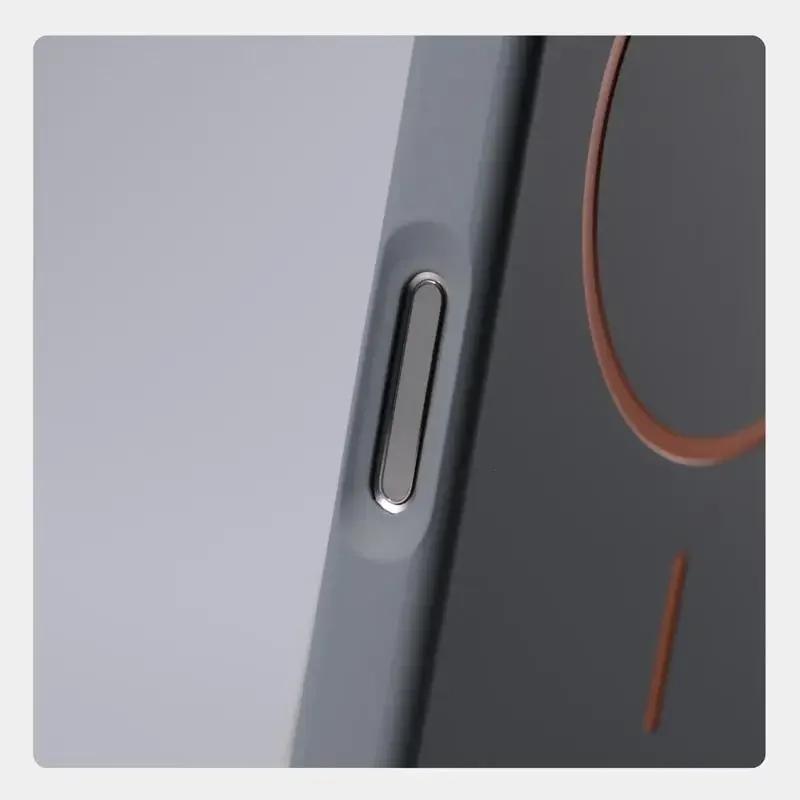 Ultrathin Simple For Magsafe Case for iphone 17 Air 16 Pro Max 15 14 13 12 Matte Hit Color Lens Wireless Charger Hard PC Cover