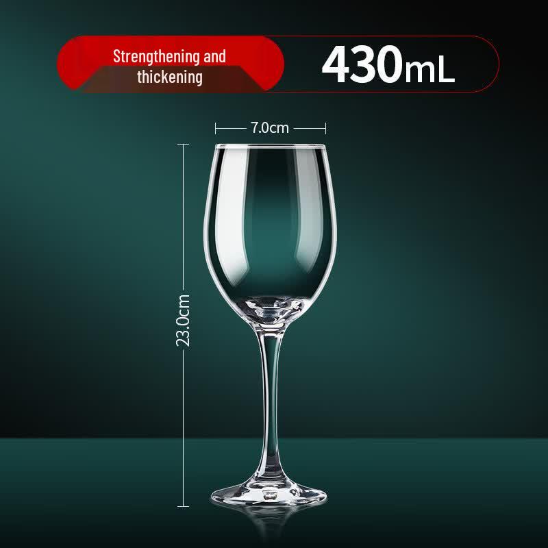 MDNG Crystal Glass Red Wine Goblet Set (430ML, Pack of 5)