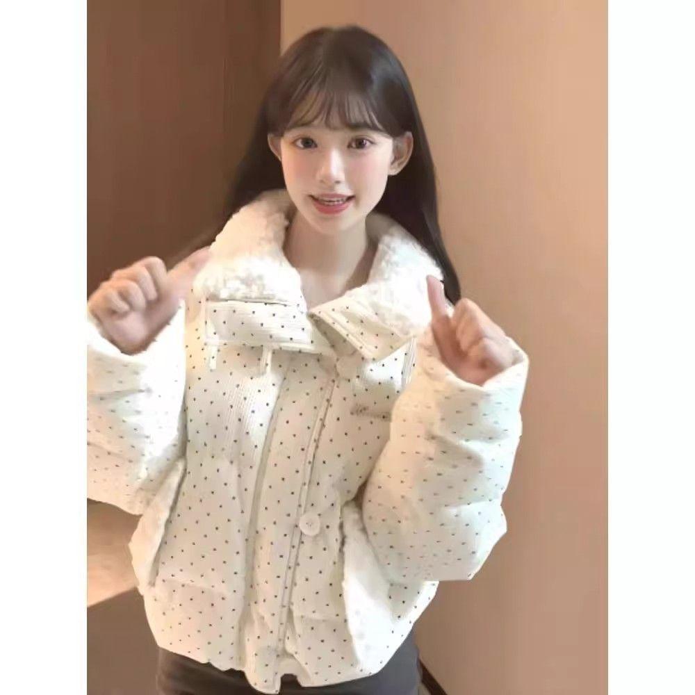 

Женское зимнее пуховое хлопковое пальто с меховым воротником, свободное, утолщенное, теплое XL