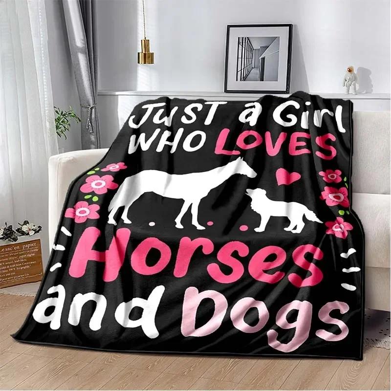 3D Print Cartoon Pentium Horse Flannel Blanket,Multi-purpose Holiday Gift Blanket Warm And Soft Blankets All Seasons