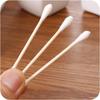 Double-Ended Disposable Cotton Swabs for Makeup Removal, Cleaning, Babies, and Household Use