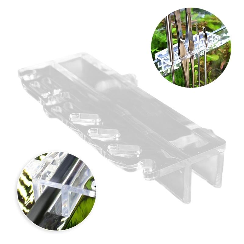 Multifunctional Water Plant Storage Rack Clear For Tweezer Aquatic Maintenance Tool Organization