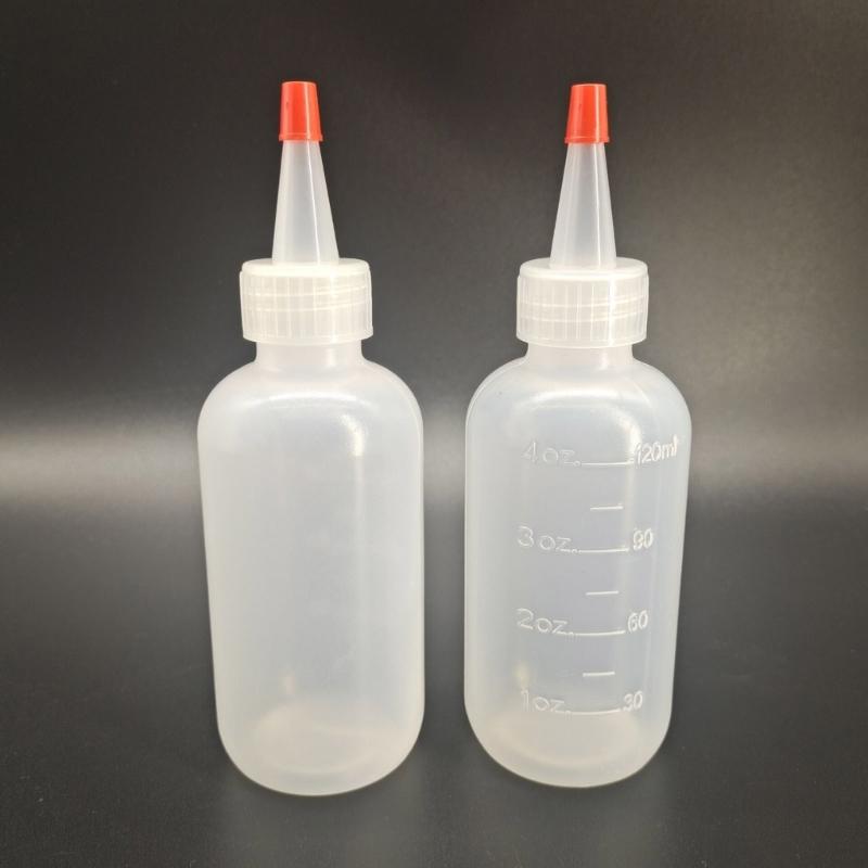 Portable Travel Liquid Dispenser Bottles Refillable Leakproof Squeeze Bottle Applicator Bottle with Tip Empty Container