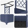 Elevated Planter with Trellis and Hanging Roof Gray 164 x 40 x 142 cm PP