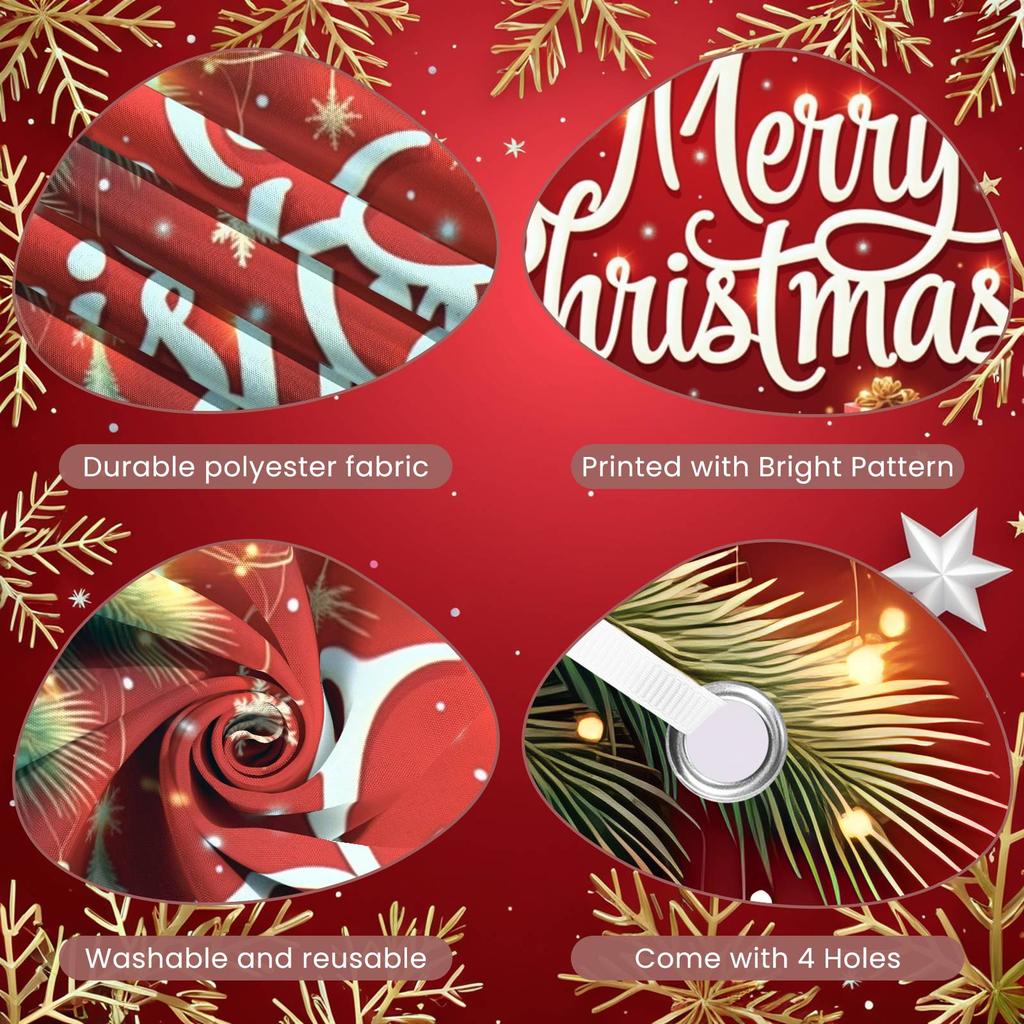 Christmas Party Banner Holiday Print Winter Holiday Banner Xmas Celebration Background Star Decorations Xmas Event Display