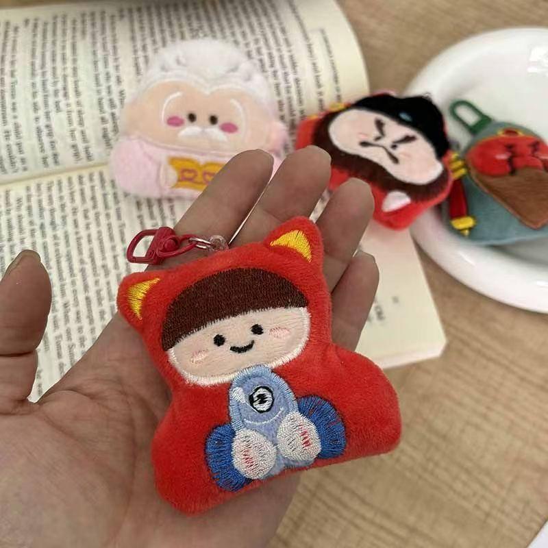 Chinese Traditional Myth Character Pendant Keychain Unique Lucky for Bag Hanging Car Key Decor
