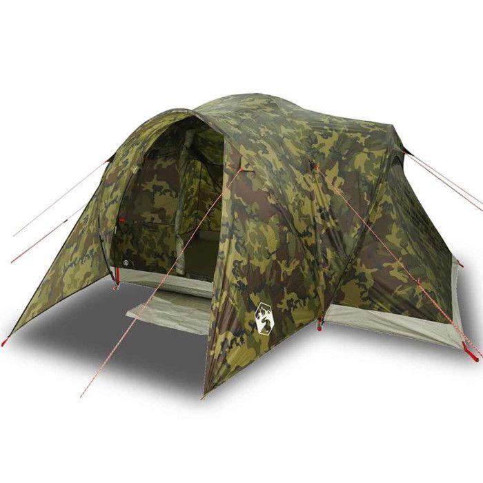 VidaXL Dome Family Tent 6 Person Camouflage Waterproof, Tent, Camping Shelter, Garden Shelter, Camping Tent, 4009466