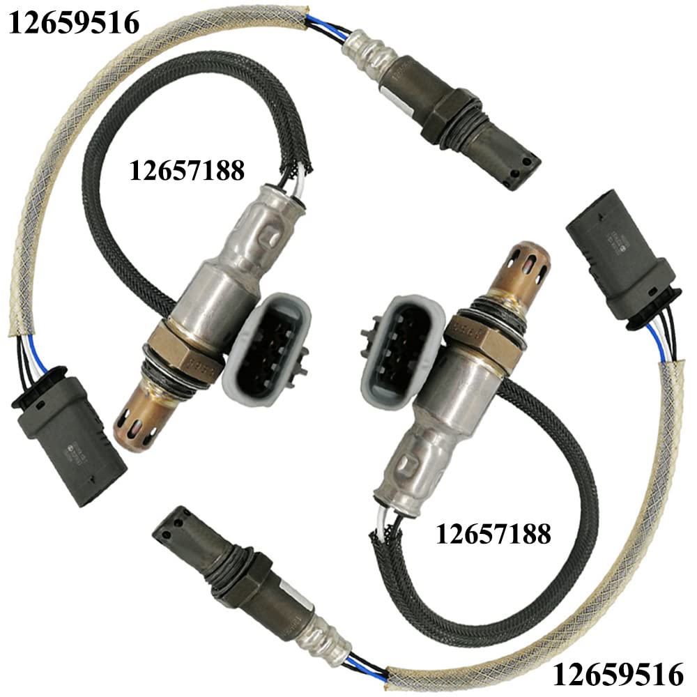 4Pcs 12657188 12659516 Upstream Downstream for Chevrolet Silverado 1500 GMC Sierra 1500 2014-2017 Suburban Tahoe Cadillac Escalade GMC Yukon Yukon XL