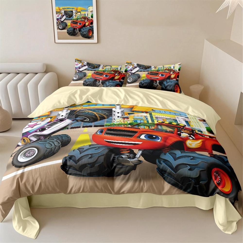 

Comforter 3D Digital Blaze And The Monster Machines Bedding Set 2/3Pcs Monster Machines Teens & Kids Comforter (quilt)-EU Single(135*200cm)3pcs