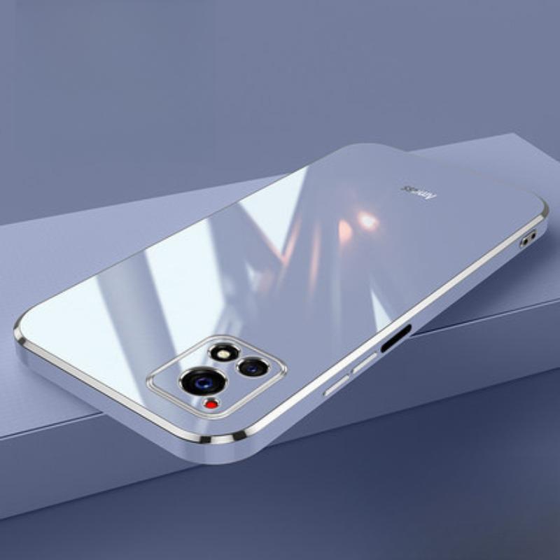 

Suitable for Vivo X100P Electroplated Phone Case with Straight Edge 6D Fine Hole X80PRO+ Protective Case Tpu Soft Y76S Shockproof X100 сірий колір