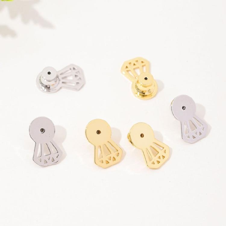 4 Stück Ohrringverschlüsse Verriegelbare Ohrringteile Ohrstecker Diamantenform Ohrschmuck Zubehör Bieten Verbesserte Stabilität