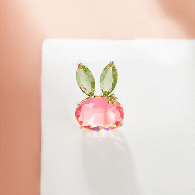 

Японская милая брошь с имитацией кролика из кристаллов для женской рубашки с V-образным вырезом, невидимая булавка для воротника без швов, антибликовые аксессуары