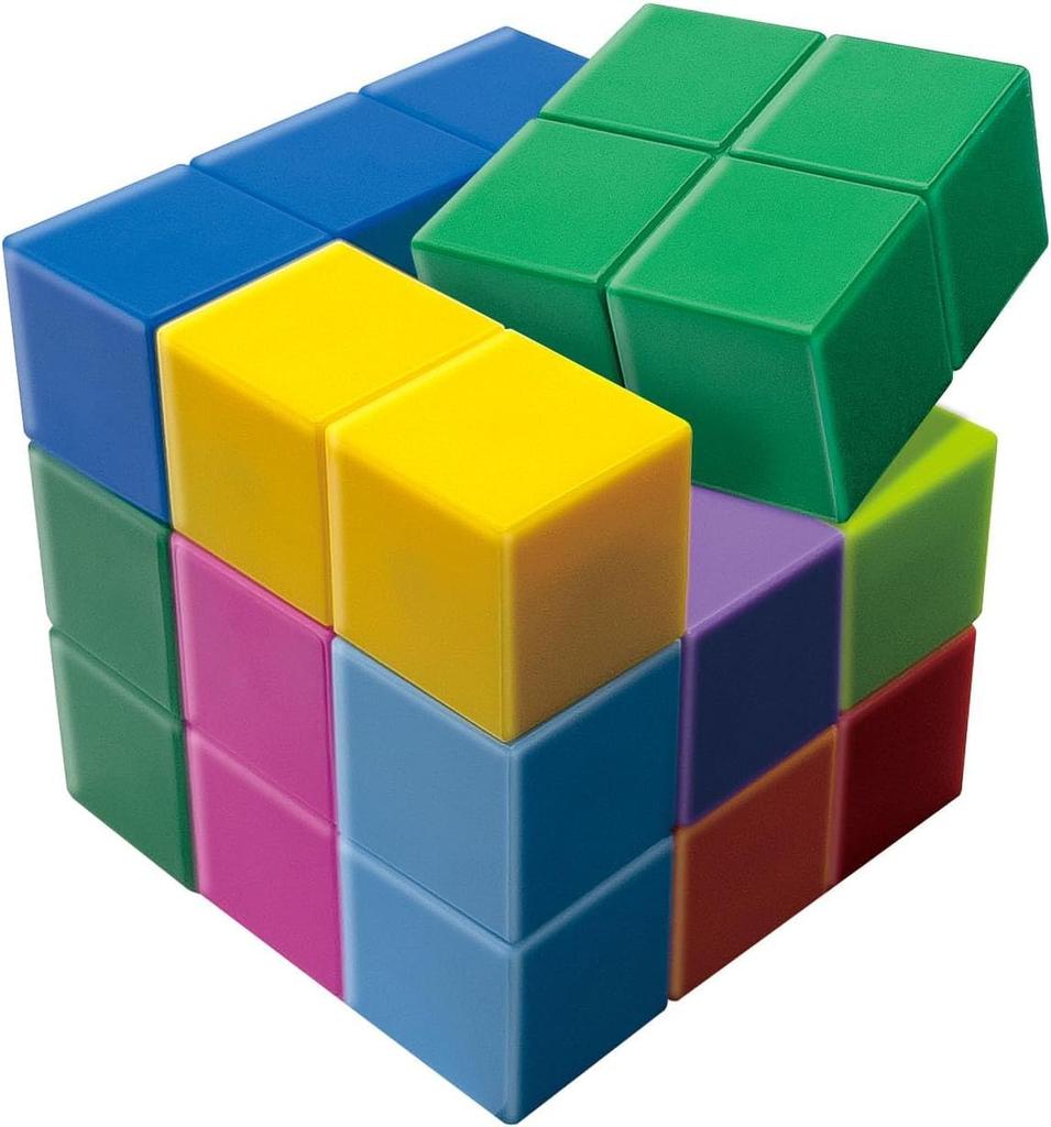 Masudaya Corporation Cube Puzzle Educational Toy for Brain Ages 3 and Cha-Cha Blocks, Training, Up, 539-1718