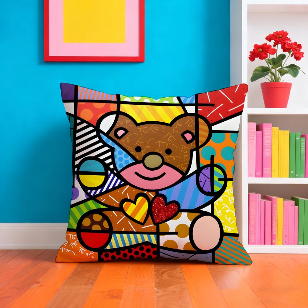 Romero BBritto Singer Pillow Case Pillow Case Plush Fabric Soft Double Sided Print Home Sofa High Quality Cushion