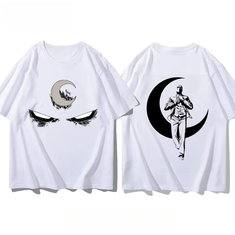 Marvel Superhero Moon Knight Trendy Casual Printed Tshirt for Unisex and Women 4XL