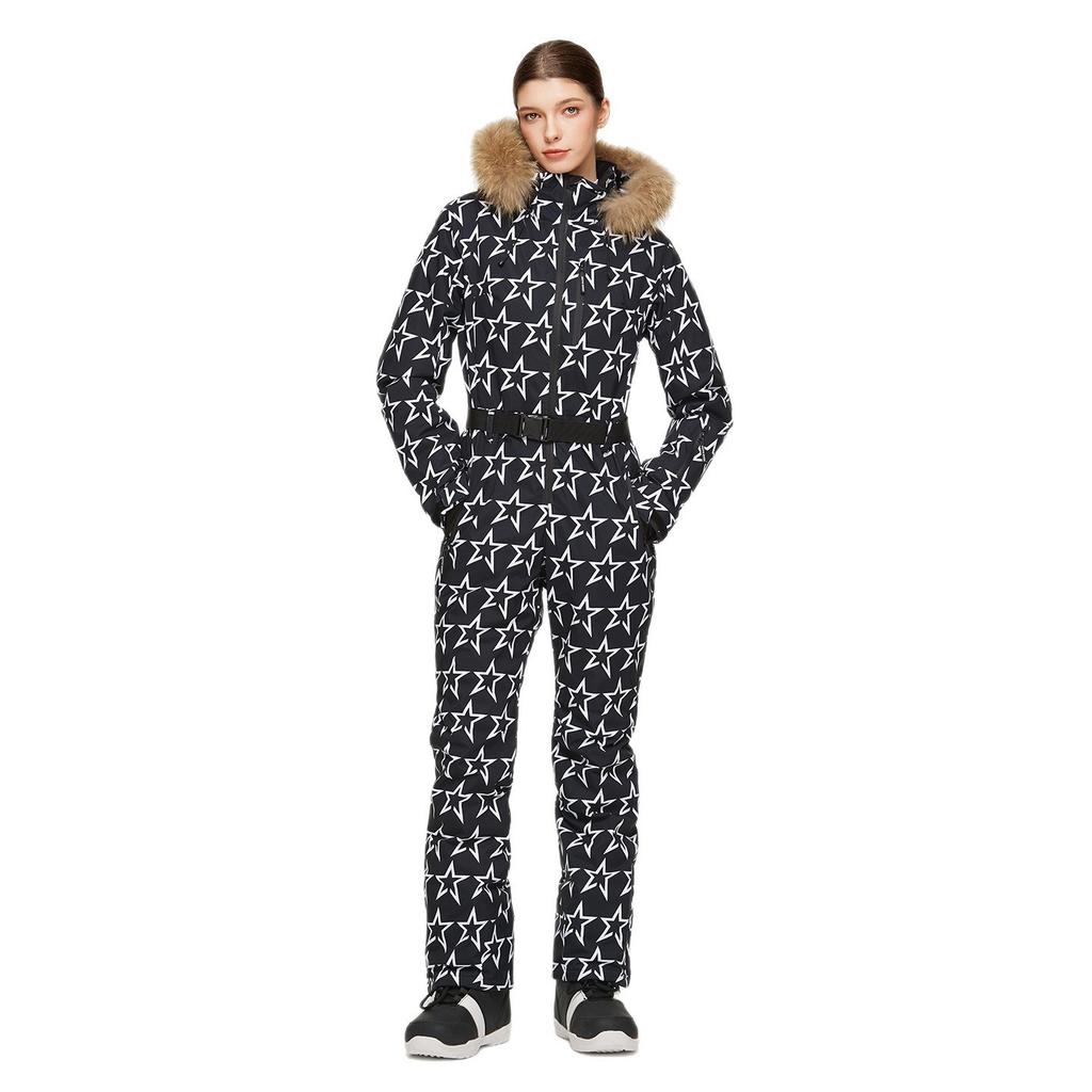 Damen Skianzug Einteiler Schneeanzug Snowboard Slim Isoliert Jumpsuit Wasserdicht Winddicht Winter Warm Outdoor Sportarten Snowboardanzug für Damen