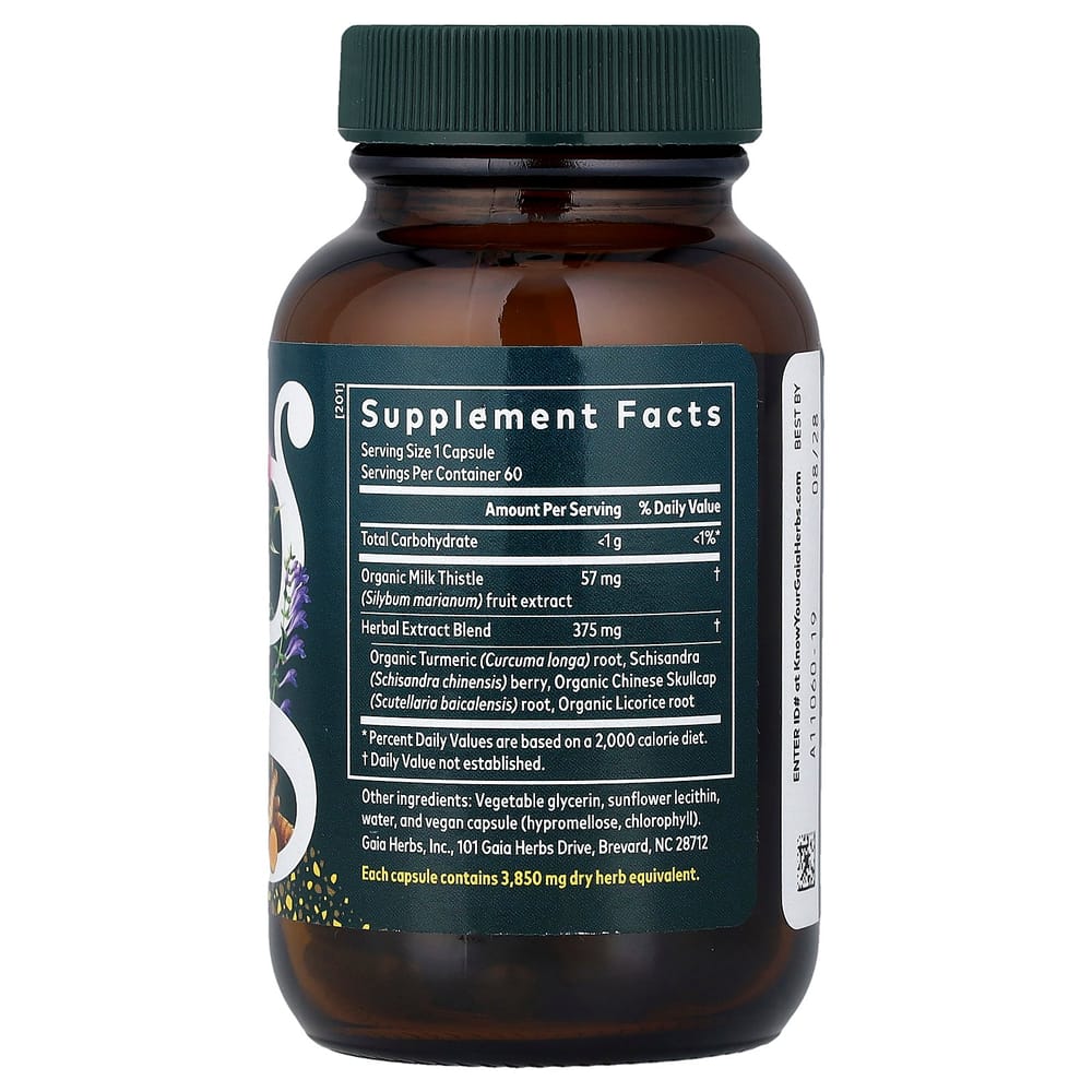 Gaia Herbs Liver Cleanse Vegan Liquid Phyto-Caps, 60 Count