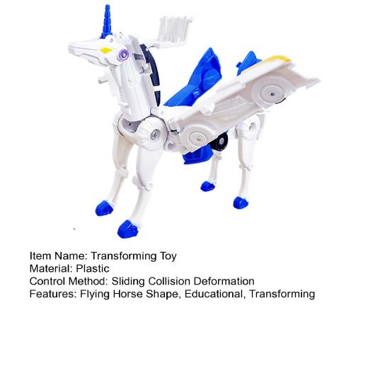 2Pcs/Set Transformable Flying Horse Car Toy Collision Deformation 2-In-1 Mini Vehicle Educational Transforming