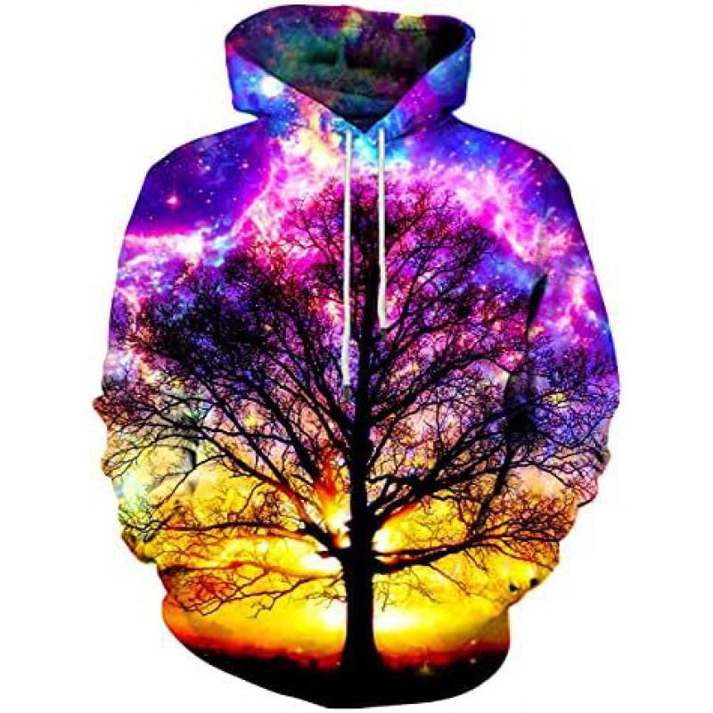Unisex 3D Graphic Hoodie Oversized Streetwear Sweatshirt Air Layer Fabric Casual Pullover