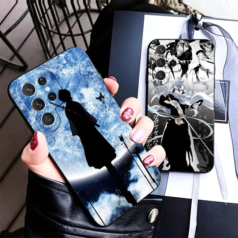 Bleach Kuchiki Rukia Soft Phone Case for Samsung Galaxy S26 S25 Edge S24 Ultra S23 Plus S22 S21 FE S20 Black Cover Back Shell