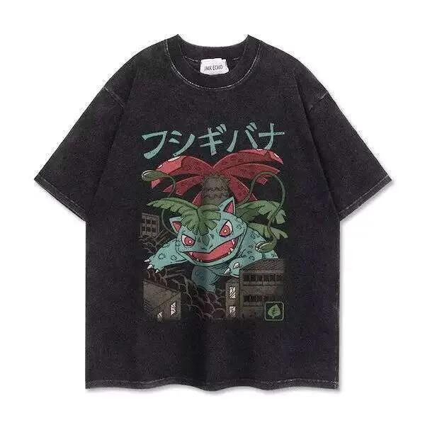 462. Oversized Cartoon Graphic T-shirt Man Women Vintage Washed Short Sleeve Casual Top Y2k Summer 2026 Fashion Loose Cotton Tee