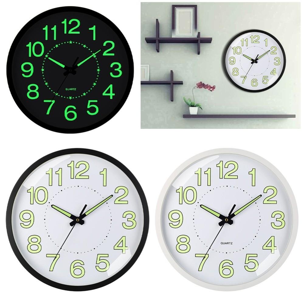 Non-Ticking Luminous Wall Clock Silent Wall Time Clock Minimalist Night Light Hanging Clock  Shops