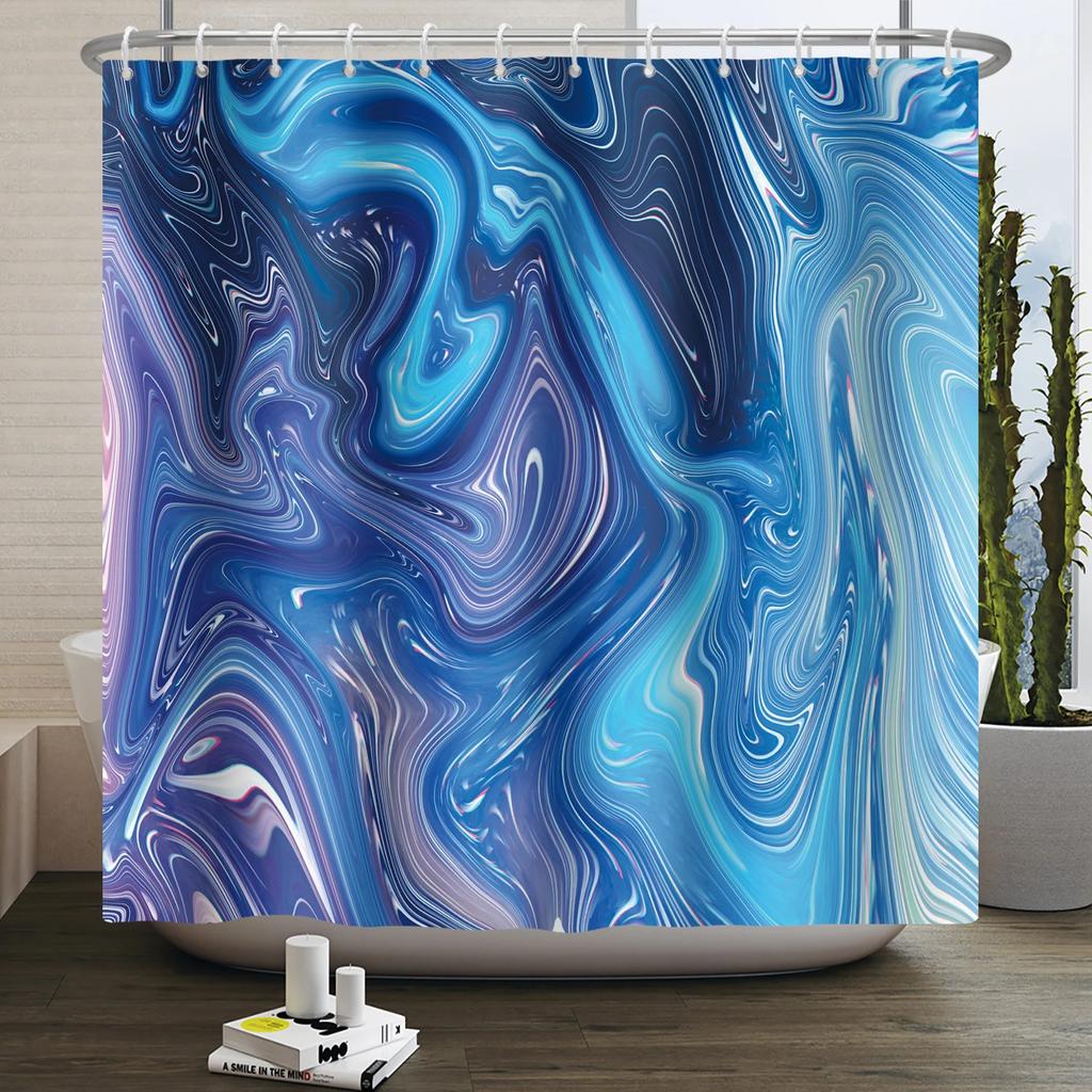 Marble Bathroom Curtain Abstract Modern Luxury Shower Curtain Waterproof Fabric Shower Curtain Bath Curtains With Hooks180x200