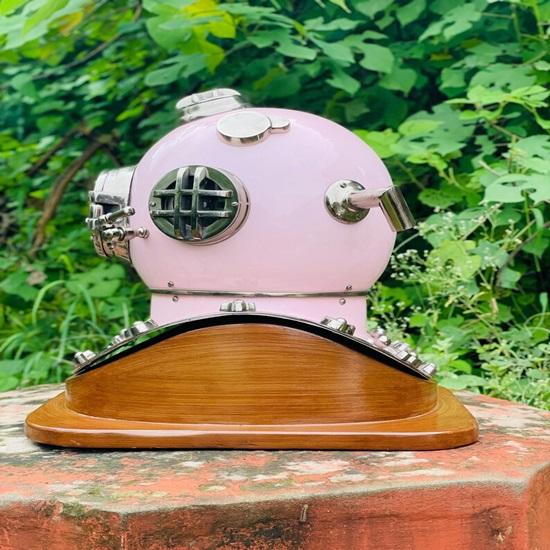 Pink Diving Helmet Coated Diving Helmet  Deep sea scuba Divers diving helmet  Maritime Deep Sea Helmet  Collectible Oceanic Helmet