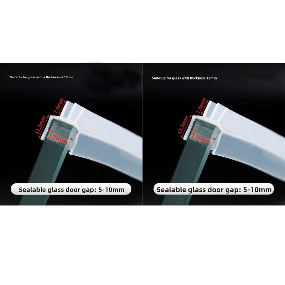 1/3meter Silicone Rubber Window Sealing Strips 5-10mm Gap 10mm/12mm Glass Door Weatherstrip Waterproof Self Adhesive