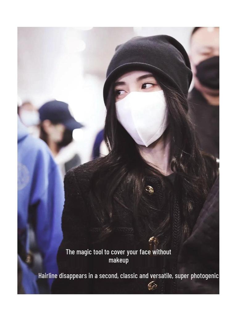 Korean Style Women's Slouchy Beanie - Autumn Winter Fashion, Versatile Roll-up, Warm for Postpartum and Cold Weather