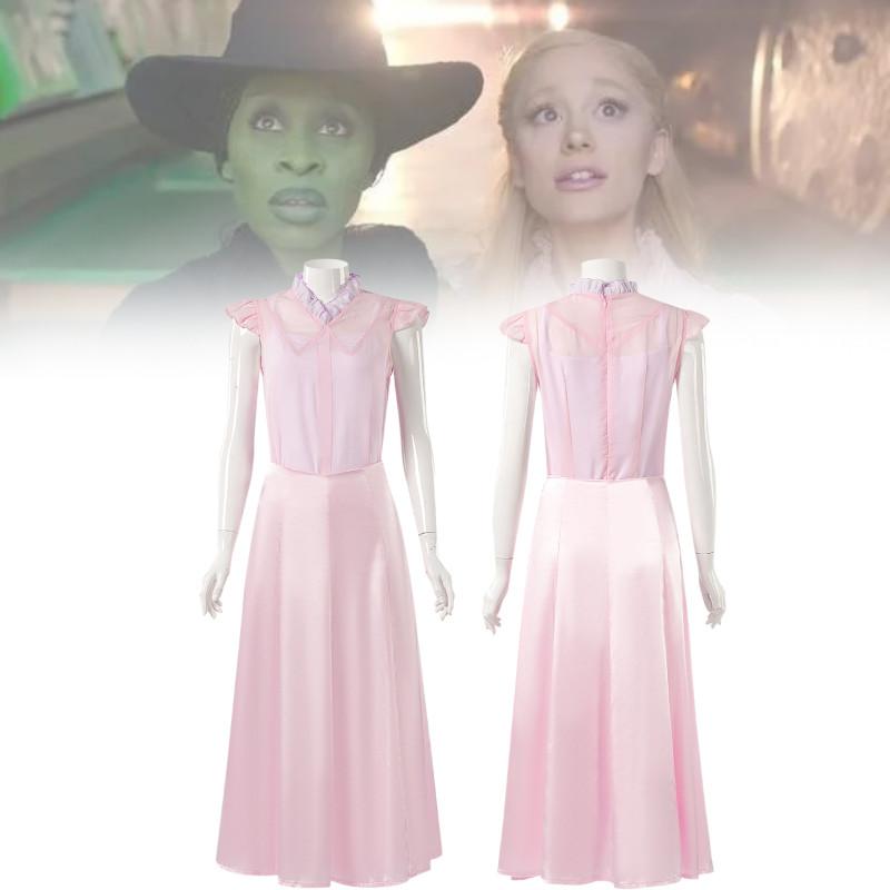 Enchanting Glinda Inspired Costume Dress For Halloween Retro Style Unisex Wearable Attire