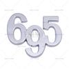 Car Styling 595 695 3D Car Body Fender Rear Trunk Adhesive Metal Zinc Alloy Badges Emblems Decals for Alfa Romeo Abarth 595 695 YY1