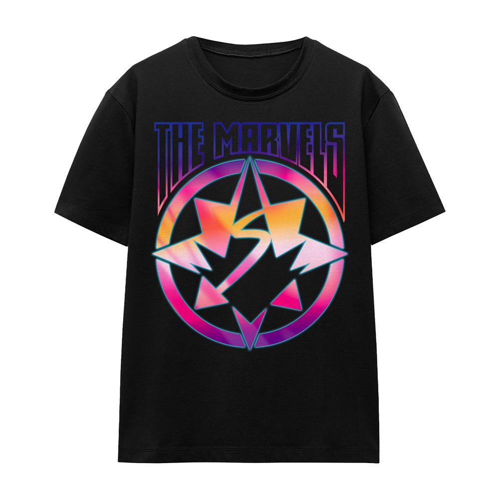 The Marvels Unisex Adult Gradient Logo T-Shirt