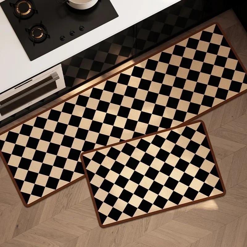 Kitchen Carpet Non-slip Floor Mat Diatom Mud Water-absorbent Area Rugs Long Home Decoration Modern Luxury Rug Absorbent
