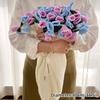 Knitting Sunflower Finished Blanket Roses Bouquet Sofa Blankets Crochet Flower Bouquet Blanket Mother'S Day Gift Manta De Rosas