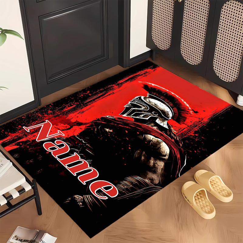 Spartan Warrior (1) Personalized Name Office Carpet Stylish Decor for Living Room Bedroom Kitchen