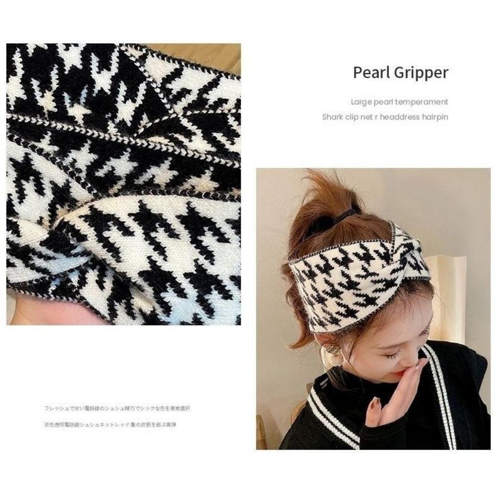 Nakrycie głowy, Pepitka, Włóczka, Opaska, Damska, Z szerokim rondem, Chusta na głowę, Krzyżowa, Jesień/zima, Opaska outdoorowa